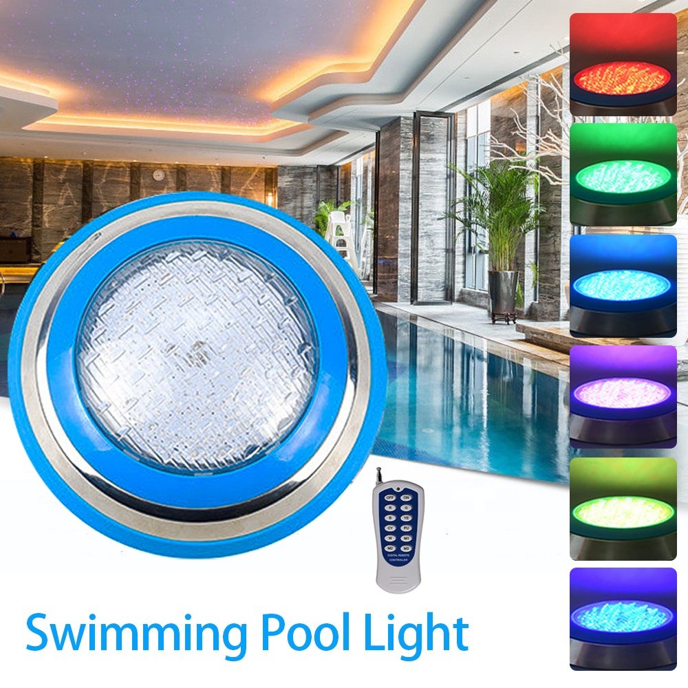 Hot Selli12v Full Color Par56 RGB 18W Underwater Light ABS IP68 Outdoor Fountain Wall Mounted Waterproof Led Swimming Pool Light