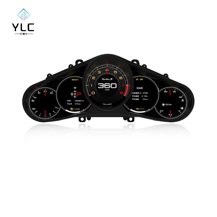 YLC 12.3 Inch LCD Dashboard Auto Meter Display Instrument Digital Cluster for Porsche Cayenne 2010-2017