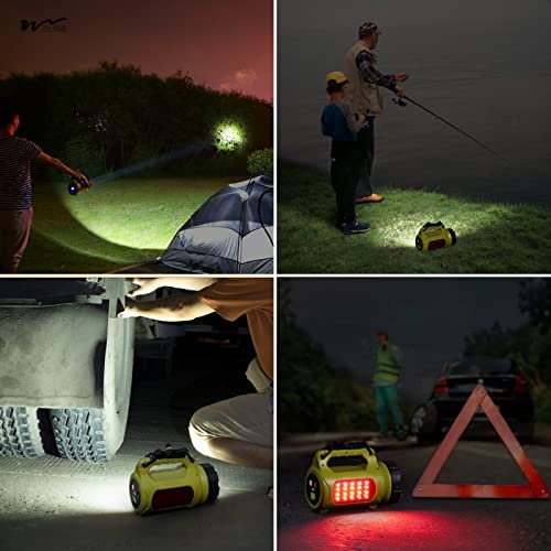 Rechargeable Camping Lantern Fishing Lamp 1000 Lumen Bright LED Torch Rechargeable Fishing Light 5 Modes Waterproof Light