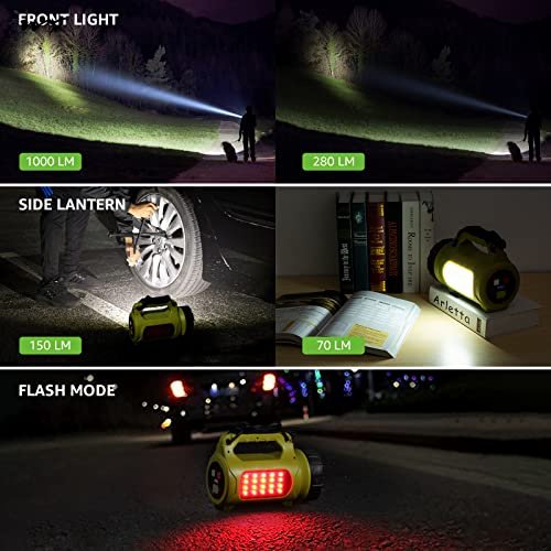 Rechargeable Camping Lantern Fishing Lamp 1000 Lumen Bright LED Torch Rechargeable Fishing Light 5 Modes Waterproof Light