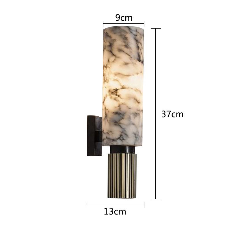 Hotel Bedside Indoor Decorative Lighting Natural Alabaster Luxury Style Wall Lamp Living Room Fixtures Vintage Wall Sconce