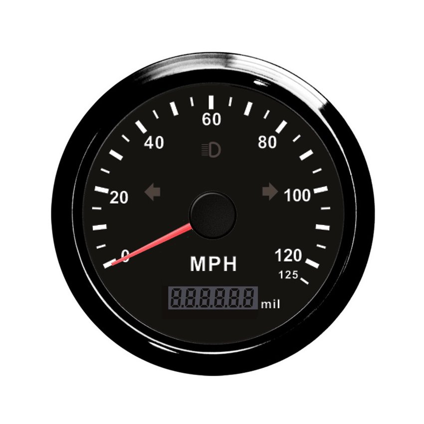 85mm 100mm Analog Pulse Speedometer Stepper Motor Gauge Auto Meter 125km/h MPH Total Mileage Adjustable for Truck Bus Motorcycle