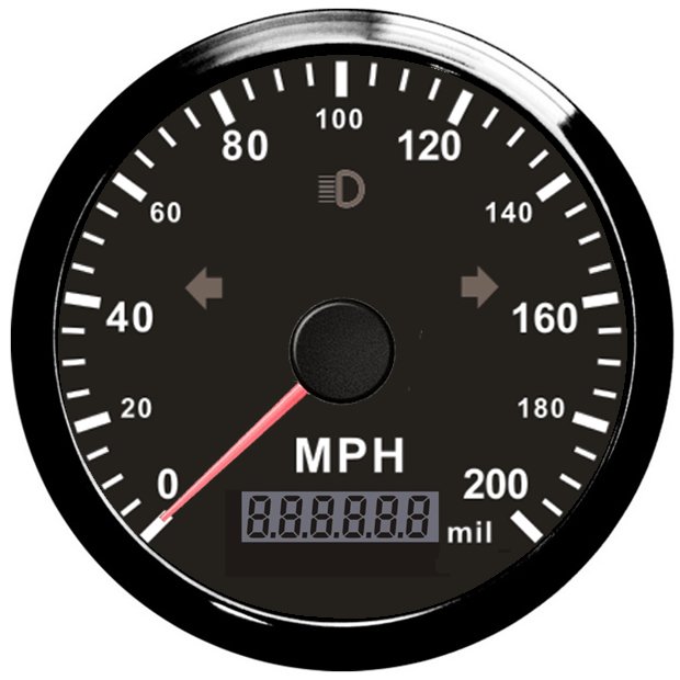 85mm 100mm Analog Pulse Speedometer Stepper Motor Gauge Auto Meter 125km/h MPH Total Mileage Adjustable for Truck Bus Motorcycle