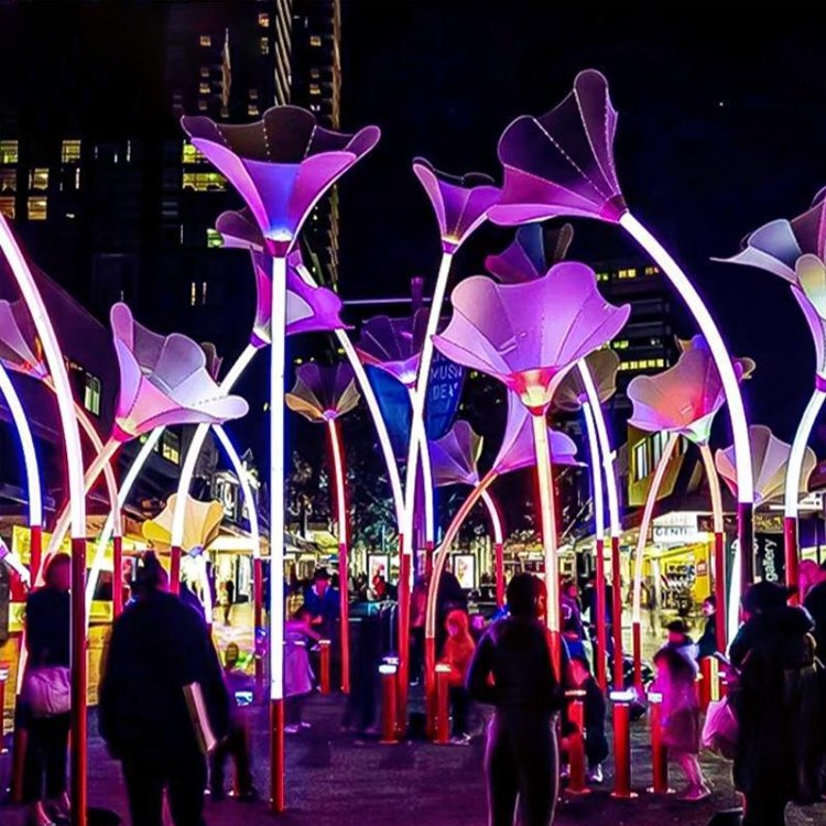 Led Horn Flower Light Outdoor Waterproof Landscape Light Road Lighting Lamp Plaza Park Morning Glory Lawn Lamp
