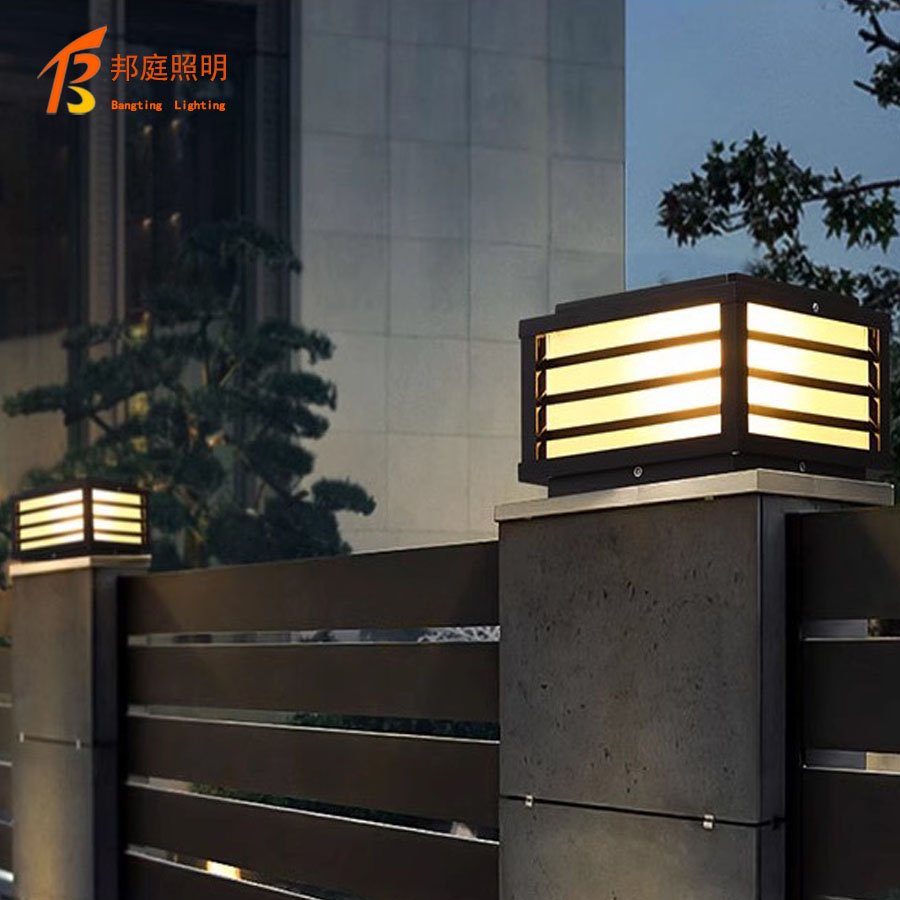 Factory Price Modern LED Solar Power Main Gate Light for Home Garden Outdoor Waterproof Pillar Wall Post Lamp