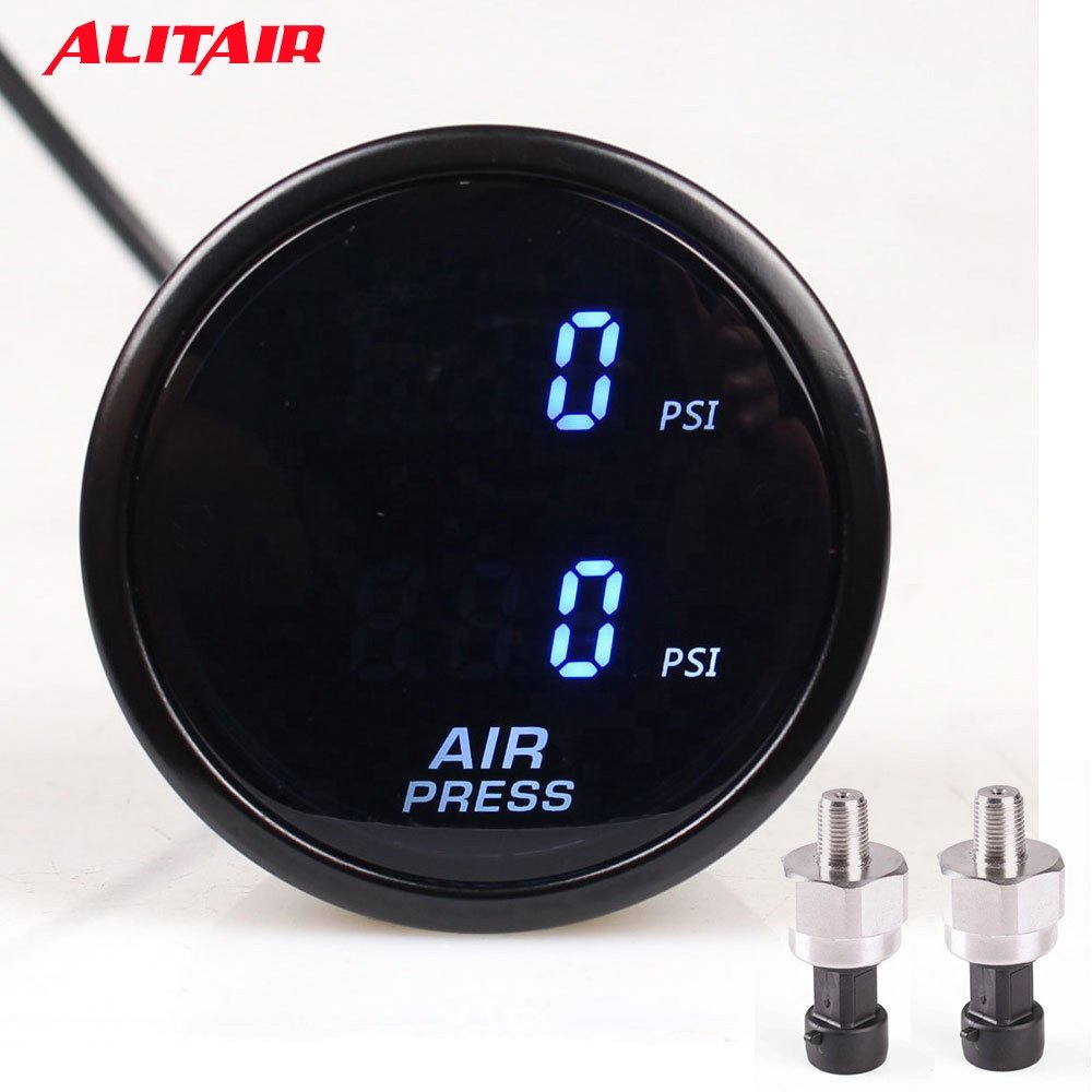 52mm Electronic Auto Meter Digital Dual Display Air Compressor Pressure Gauge for Car
