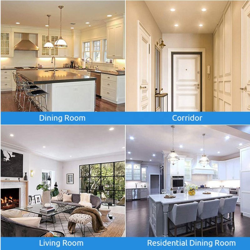 Factory Price 6Inch ETL Dimmable Cct Led Recessed Wafer Adjust Down Lights Design Spot Light Panel Pot Lights Downlight