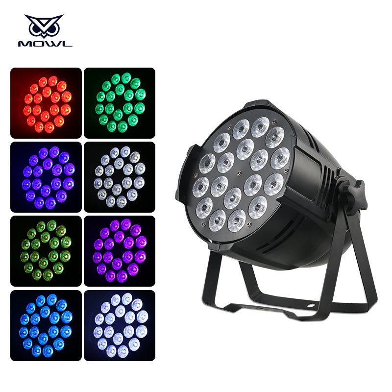 6pcs 18pcs DMX RGBW Stage Lights Sound Activated DJ LED Par Light With Fly Case