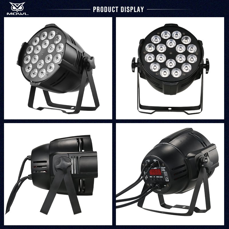 6pcs 18pcs DMX RGBW Stage Lights Sound Activated DJ LED Par Light With Fly Case