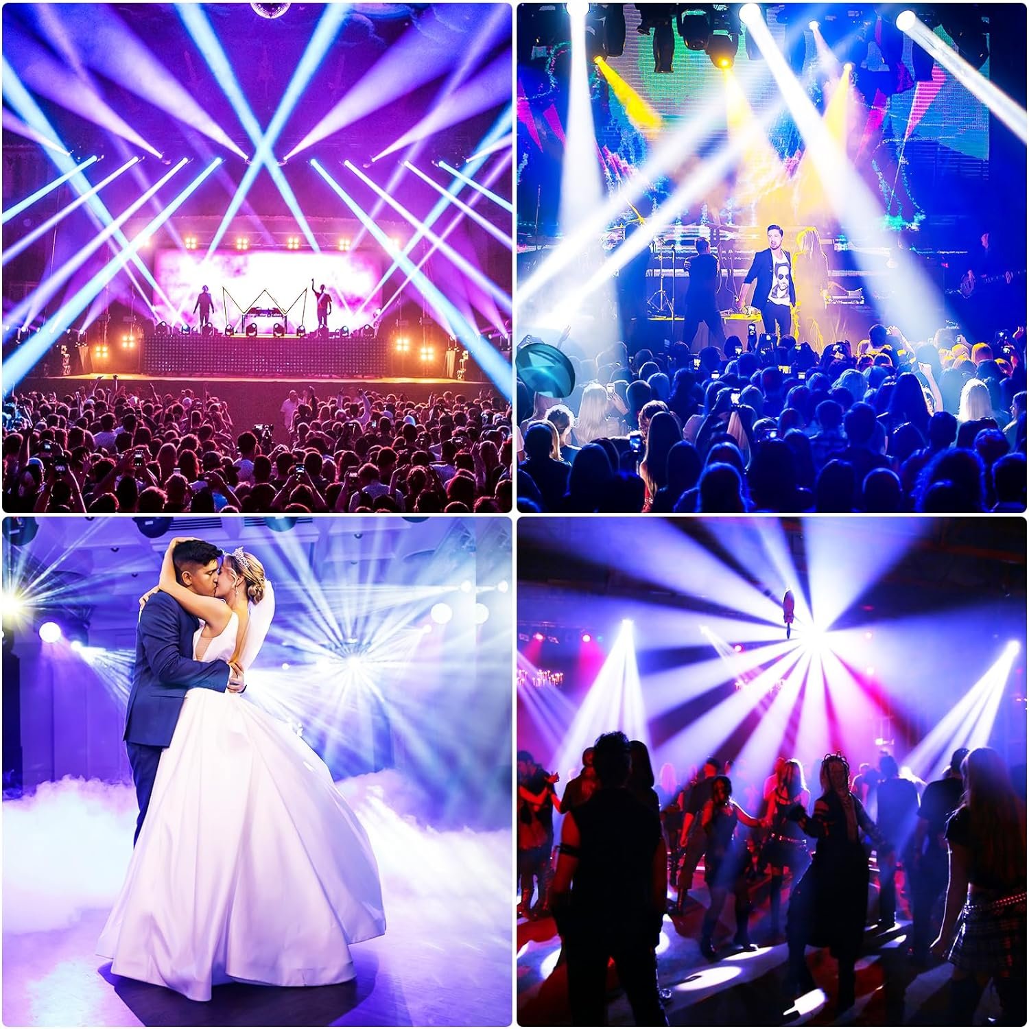High Power Beam Spot Wash Zoom LED Moving Head Light With Pattern Effects for Vibrant Full-Color DJ Stage Lighting