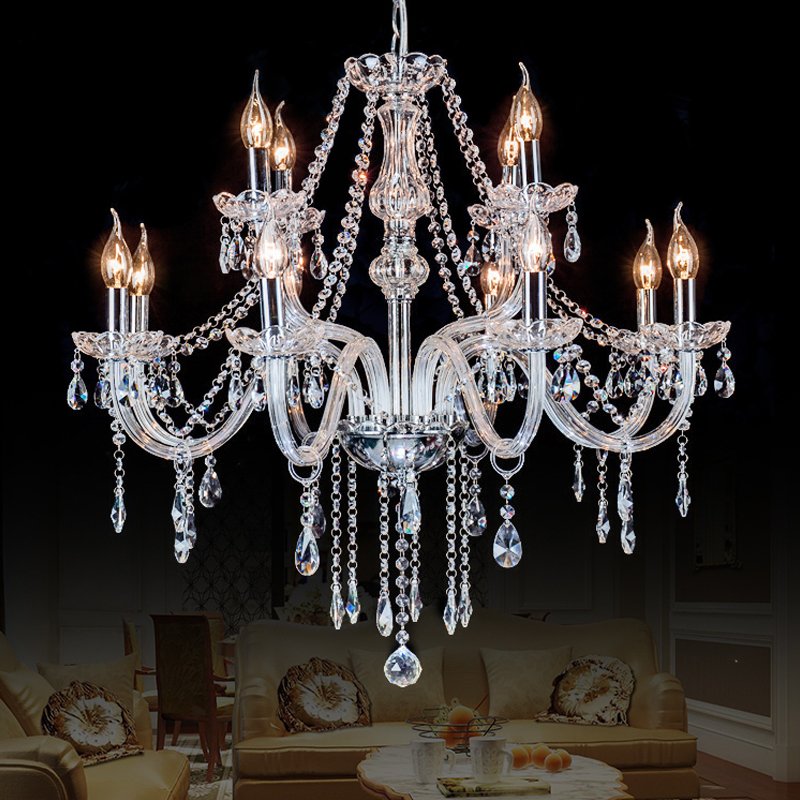 New Design Stairway Villa Wedding Custom Project Luxury Crystal K9 Led Chandelier Lamp