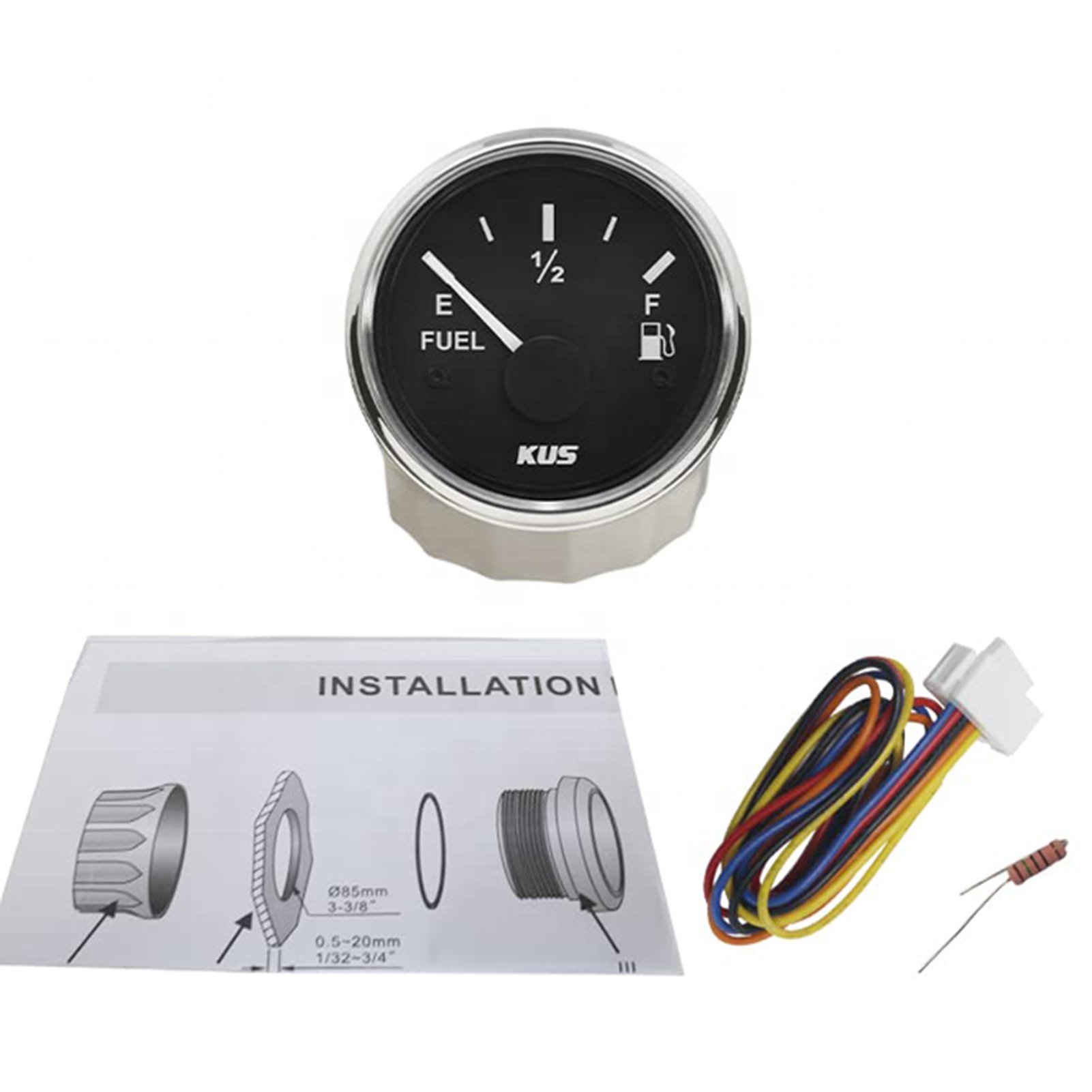 52mm Oil Fuel Level Gauge Meter Indicator Boat RV Motorhome Truck Auto Marine Vehicles