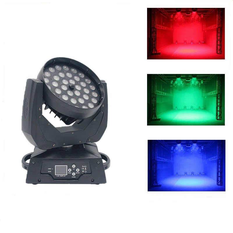 High Quality 36x10W 4in1 Zoom LED Moving Head Stage Lights RGBW Wash Light for DJ