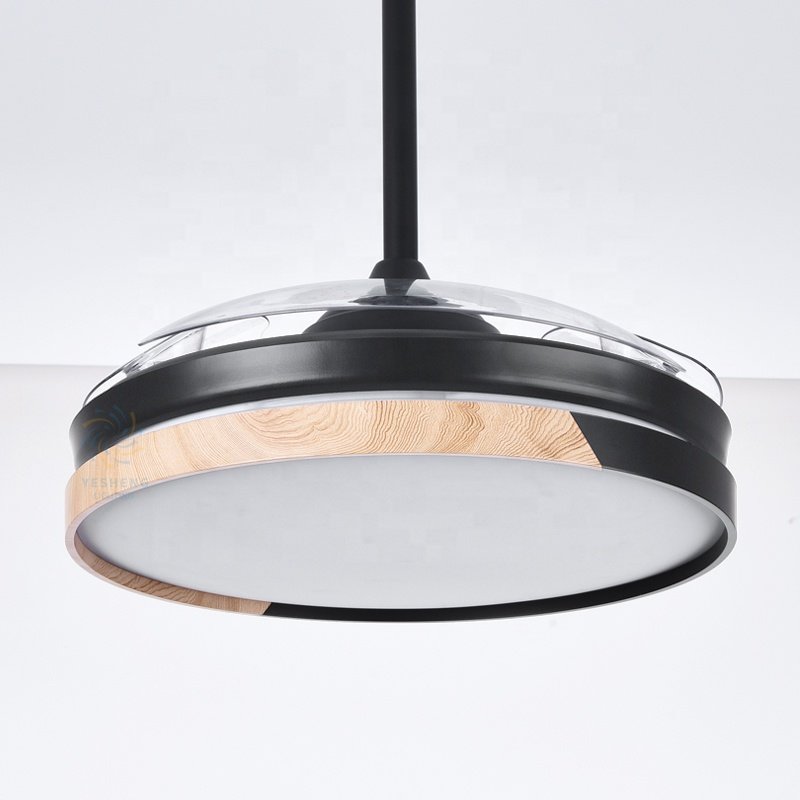 Y047 Modern Grain Remote Control 42 Inch Bladeless 110/220v Ceiling Fans with Lights Lamp Led Designer Luz Con Ventilador