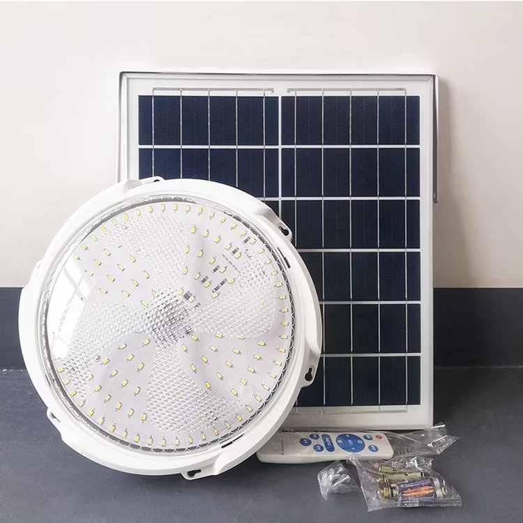Outdoor Solar Ceiling Lamp IP66 Dimmable Panel Waterproof Solar Powered Lighting for Home Room Decor LED Solar Garden Light