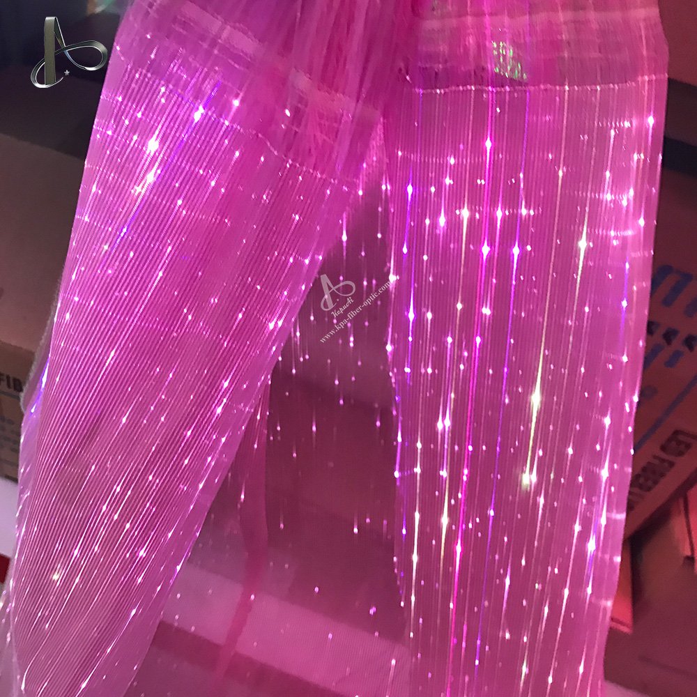 LED Fibre Optical Clothing Textile Fiber Optic Fabric