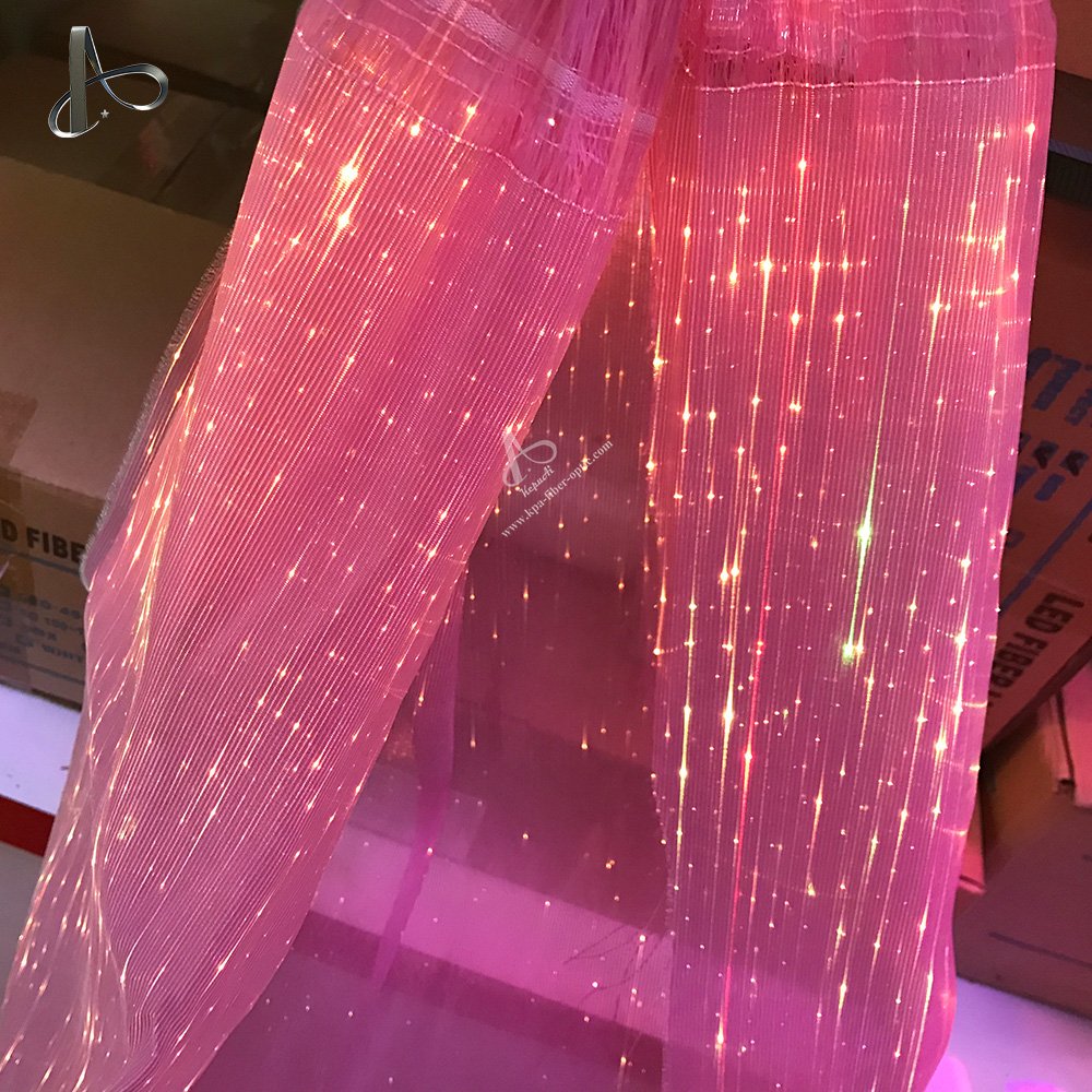 LED Fibre Optical Clothing Textile Fiber Optic Fabric