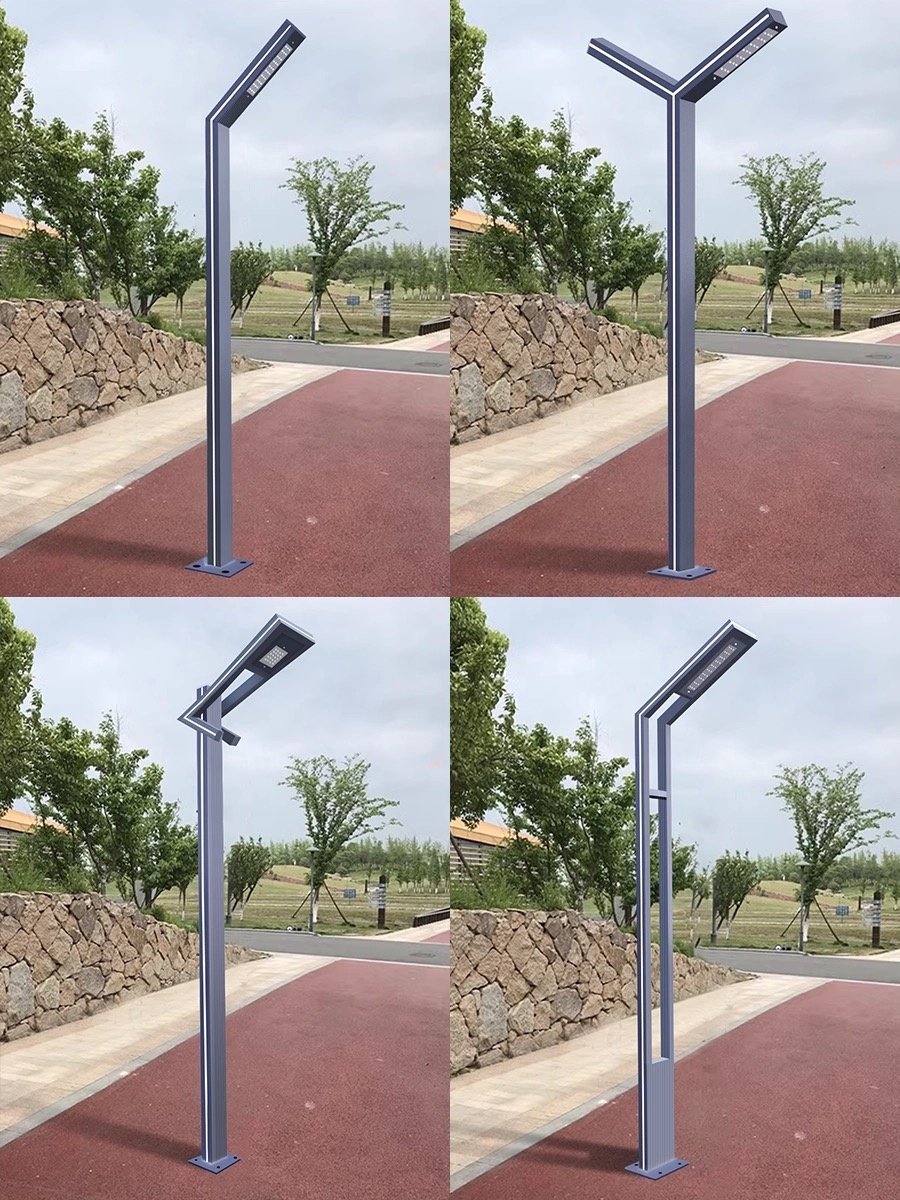 Factory Wholesale Garden Street Light Pole Post Lamp Pole 3m 4m 5m 6m Single Single Arm Price Aluminum Customized Outdoor Light