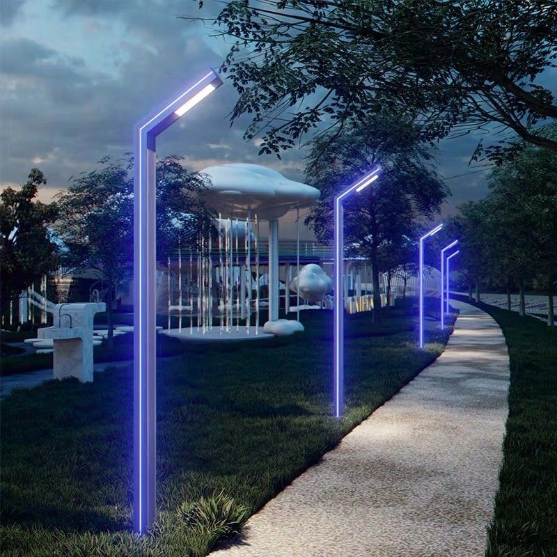 Factory Wholesale Garden Street Light Pole Post Lamp Pole 3m 4m 5m 6m Single Single Arm Price Aluminum Customized Outdoor Light
