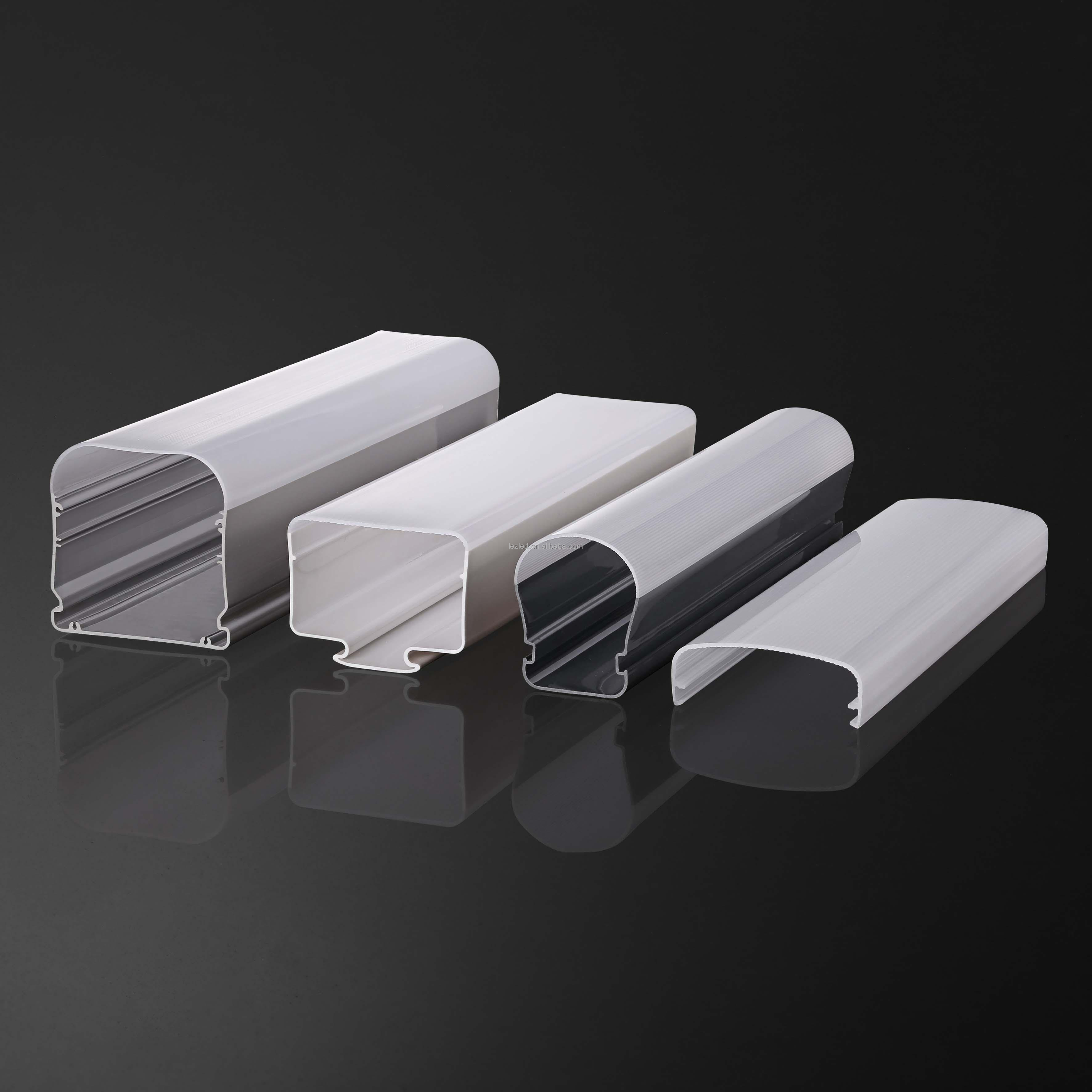 Customizable Transparent Acrylic PMMA PC Extrusion Plastic Diffuser Lamp Cover Linear Lampshade for Led Lighting