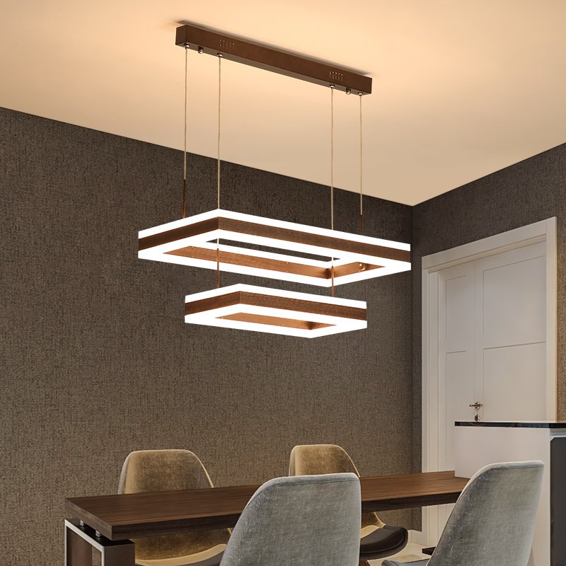 Gold Black Led Chandeliers Ceiling Light Hotel Bedroom Gold Acrylic Round Pendant Lamp Modern Chandelier Luxury Pendant Light