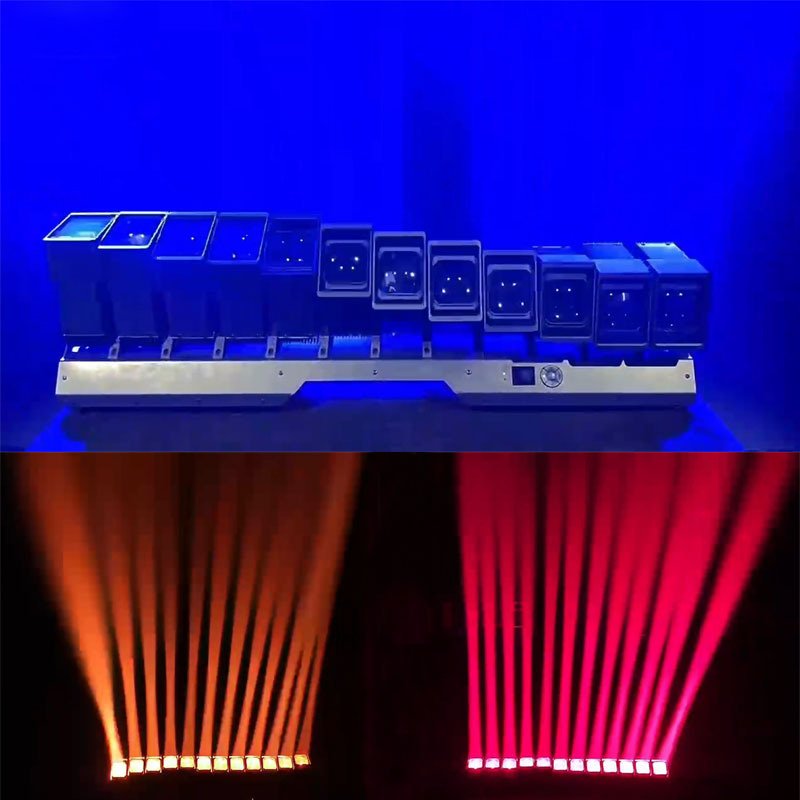 New Coming 12X60W RGBW Swing Beam Moving Head Wash Light Stage Lighting for DJ Bar Night Club