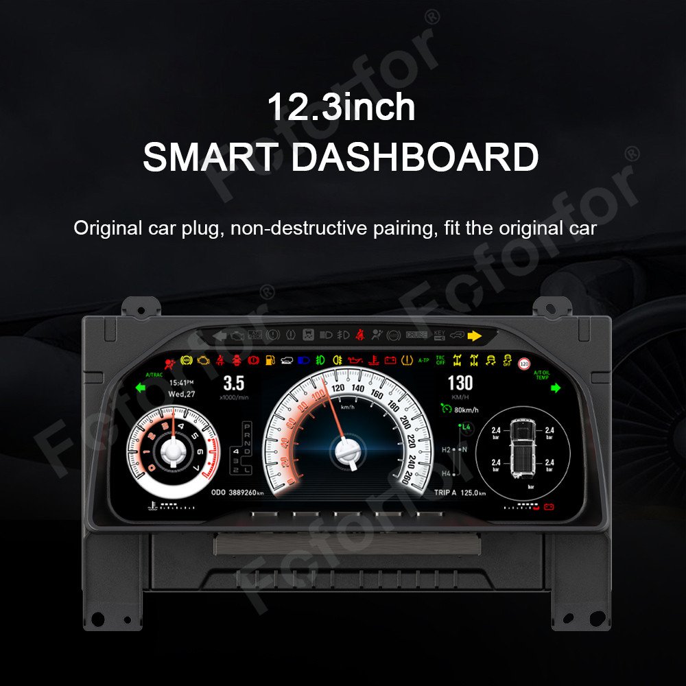 Digital Cluster for Toyota LC 70/71/76/78/79 2007-2024 LCD Instrument Panel Virtual Cockpit Speed Meter Dashboard
