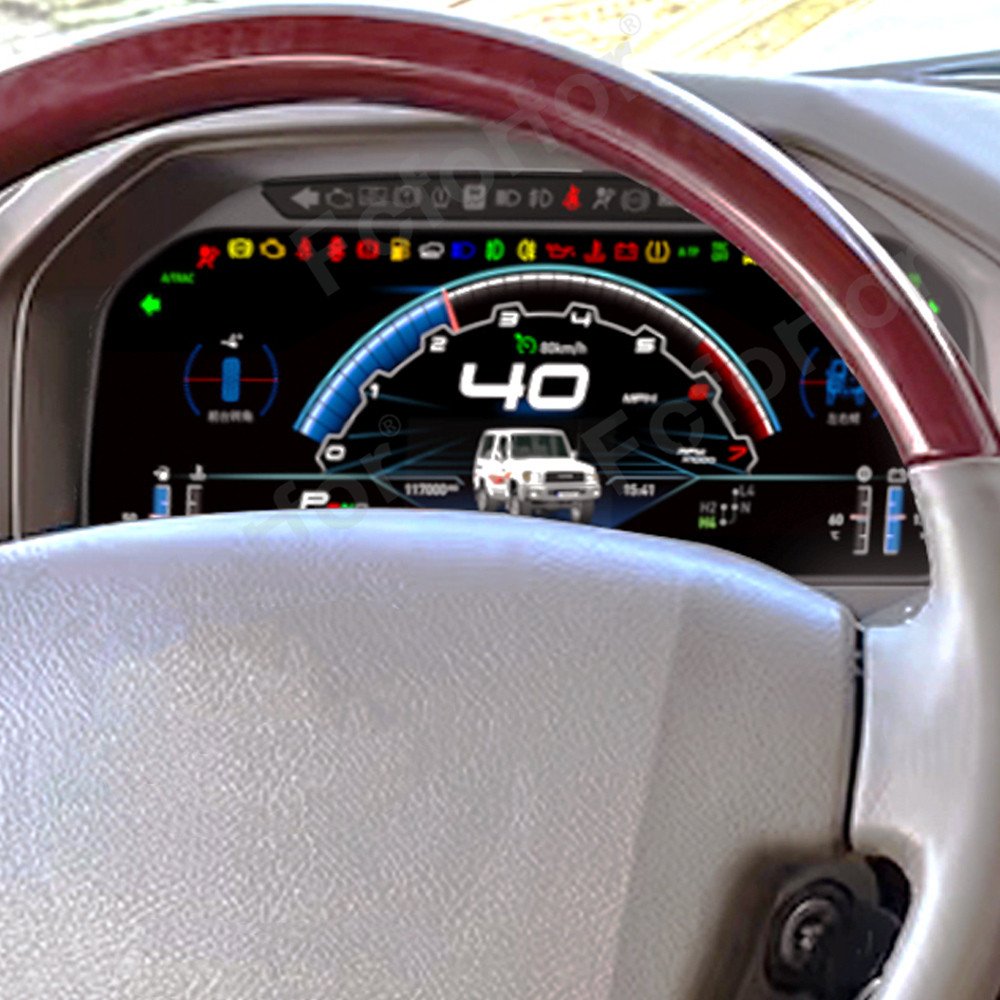 Digital Cluster for Toyota LC 70/71/76/78/79 2007-2024 LCD Instrument Panel Virtual Cockpit Speed Meter Dashboard