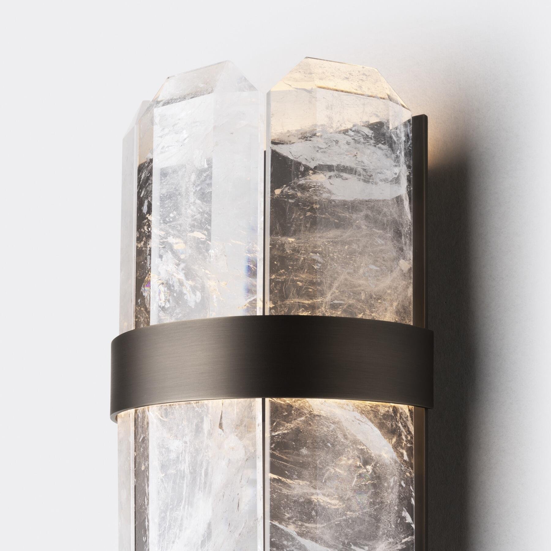 Interior Decorative Light Nordic LED Wall Lamp for Hotel Corridor Quartz Stone Rock Crystal Led Stone Wall Sconce Light