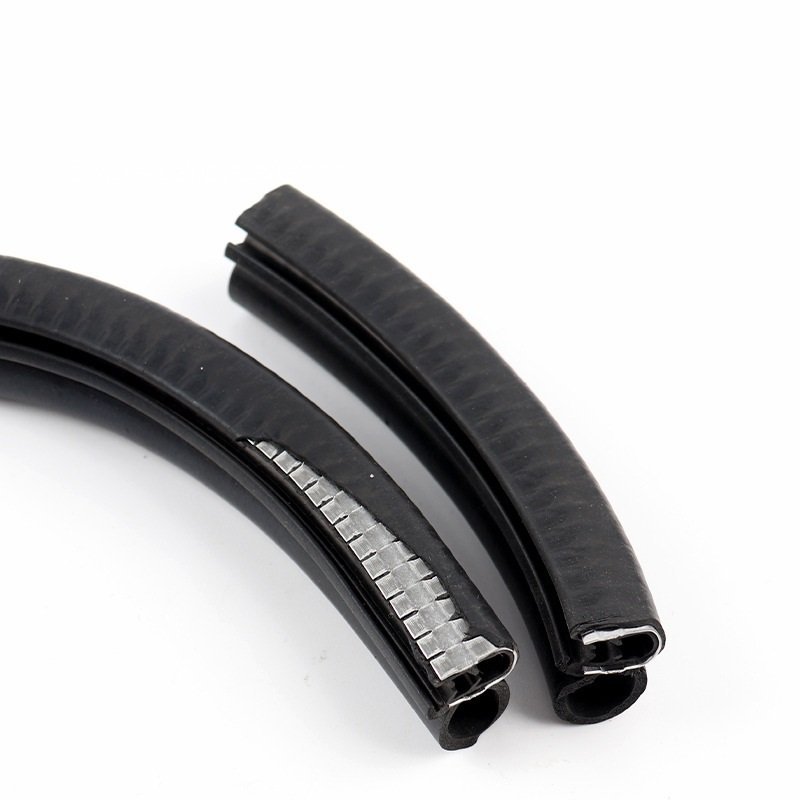Auto Rubber Trim Seal Car Door Weatherstrip With Steel Bone Rubber Seal Strip