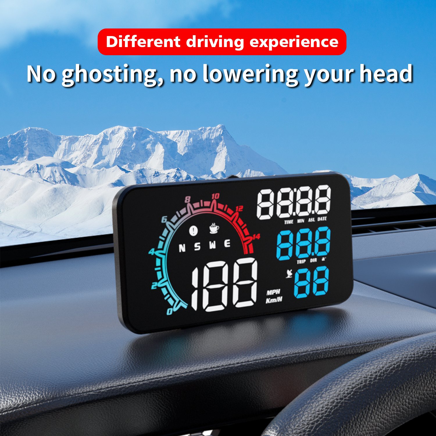 High Quality Universal GPS Gauge Blue Led Display Auto Meter Head up Display HUD G11 USB Connector Gps Speedometer for All Car