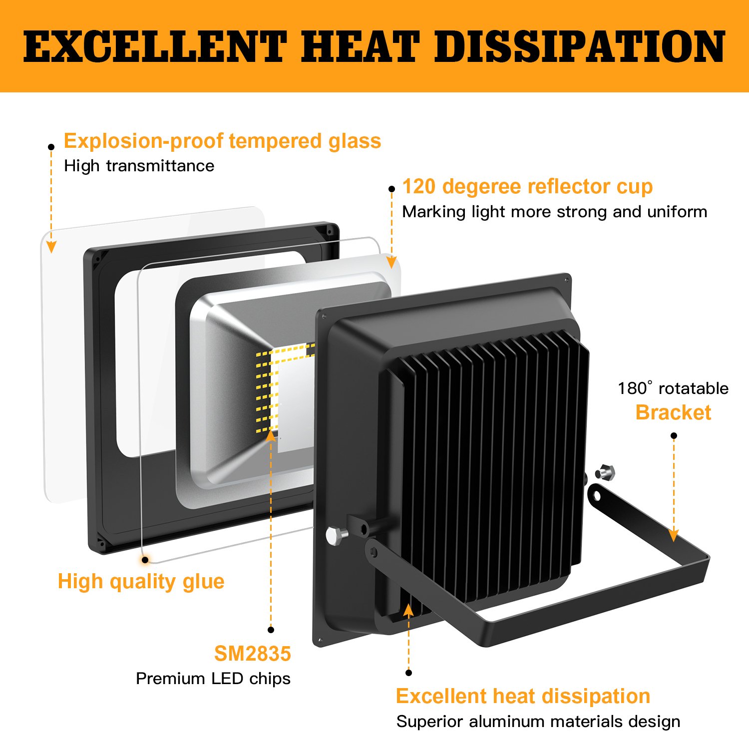 Ce Shenzhen Factory 500w Die Casting Aluminum Housing High Mast Led Module Flood Light for Tennis Court Sport Stadium Football