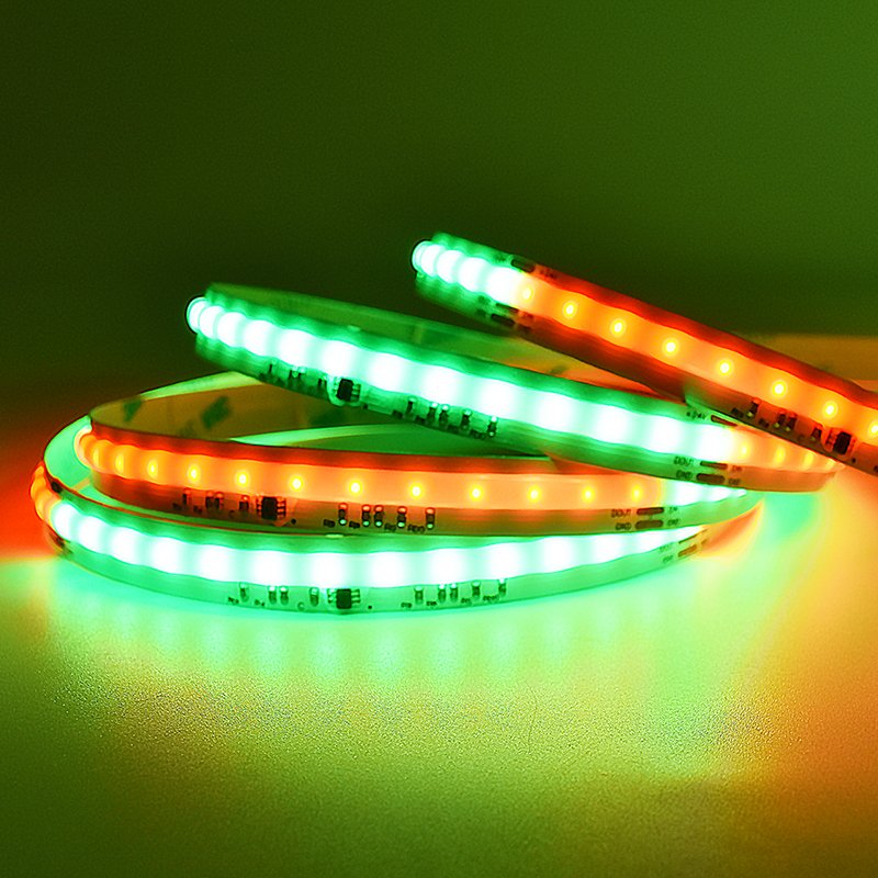 RGBWIC COB Led Strip Light High Density FOB LED Strip Lights DC24V 18W 840Chips/m RGBW Addressable LED Strip Light