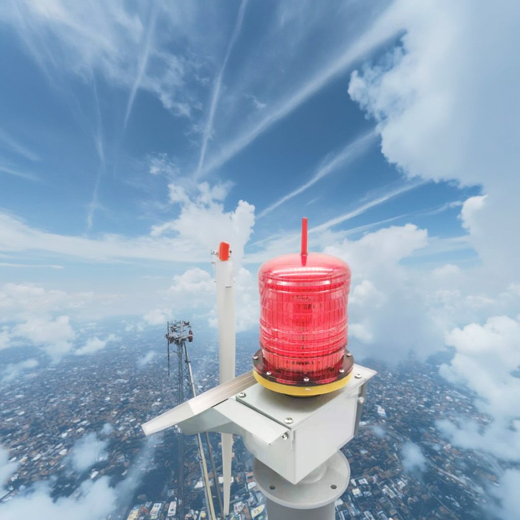 Led 10 Watts Explosion Proof Medium Intensity Runway Steady 360° Red Flash Aviation Warning Light for Telecom Tower