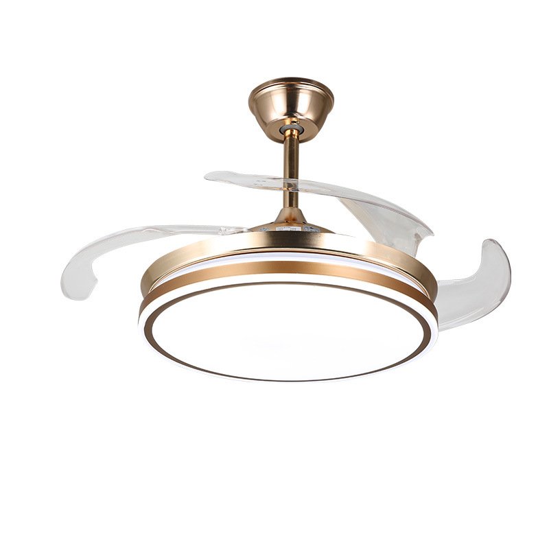 Modern Simple Led Fan Light Hanglamp for Guestroom Bedroom Living Room Pendant Lamp