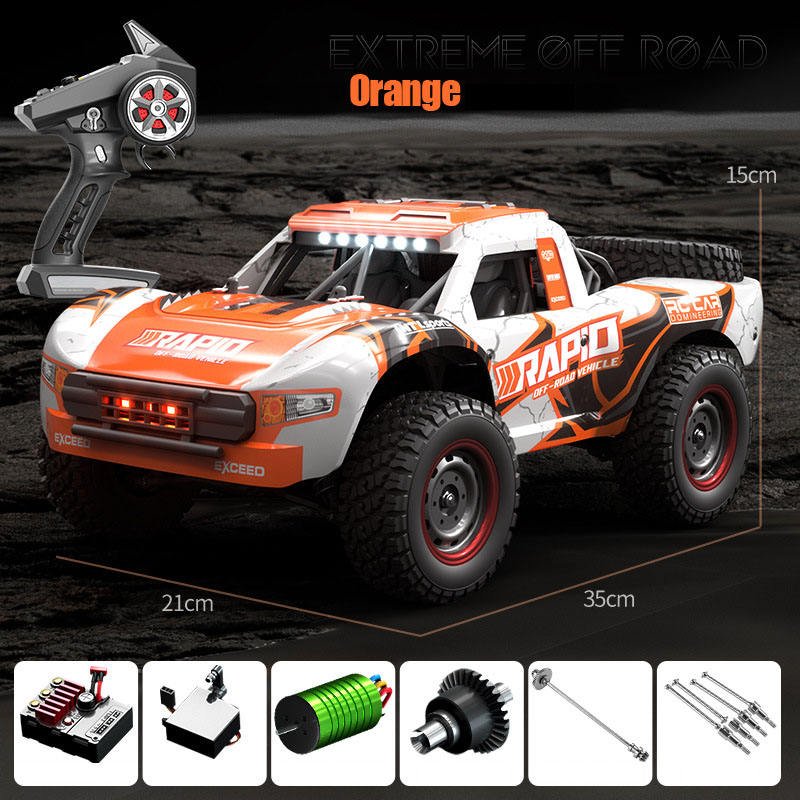 AiJH 70KM/H Drifting Remote Control Car 2.4G Brushless Motor Rc Auto LED Light Off-road Rc Climbing Car