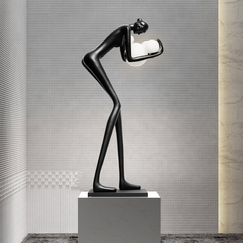 Hotel Nordic Living Room Resin Sculpture Floor Light Designer Modern Minimalist Art Decoration Standing Led Floor Lamp