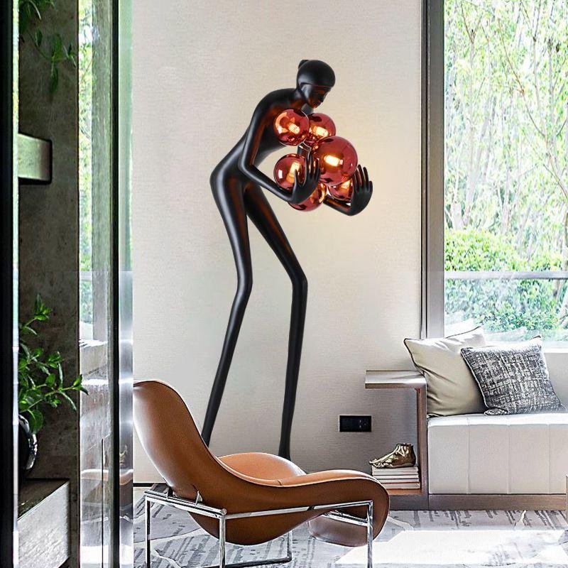 Hotel Nordic Living Room Resin Sculpture Floor Light Designer Modern Minimalist Art Decoration Standing Led Floor Lamp