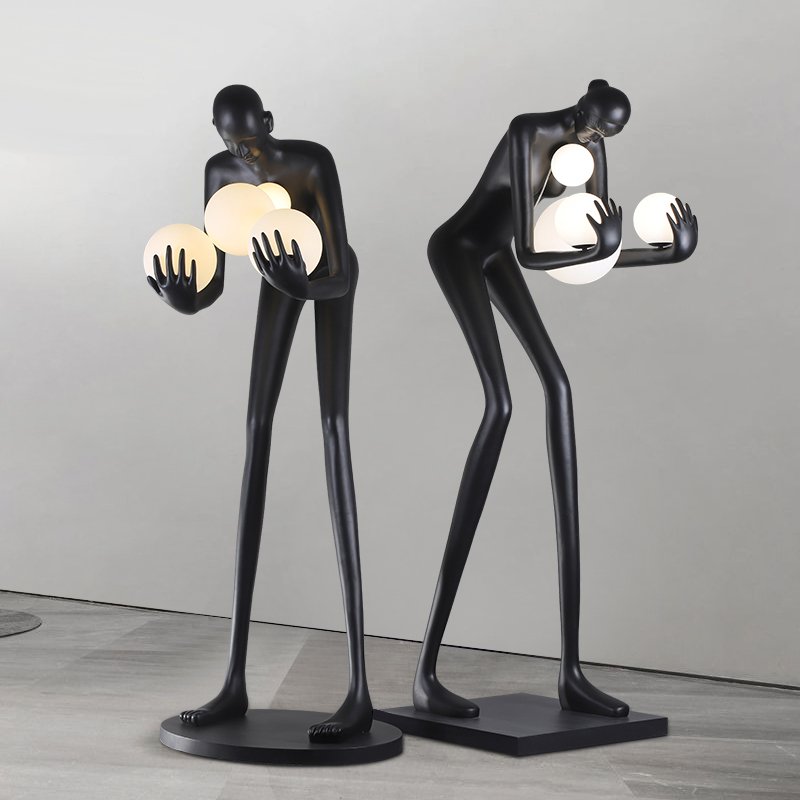 Hotel Nordic Living Room Resin Sculpture Floor Light Designer Modern Minimalist Art Decoration Standing Led Floor Lamp