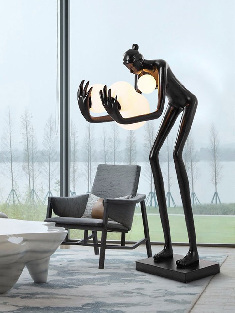Hotel Nordic Living Room Resin Sculpture Floor Light Designer Modern Minimalist Art Decoration Standing Led Floor Lamp