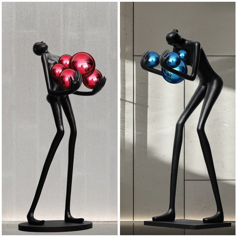 Hotel Nordic Living Room Resin Sculpture Floor Light Designer Modern Minimalist Art Decoration Standing Led Floor Lamp