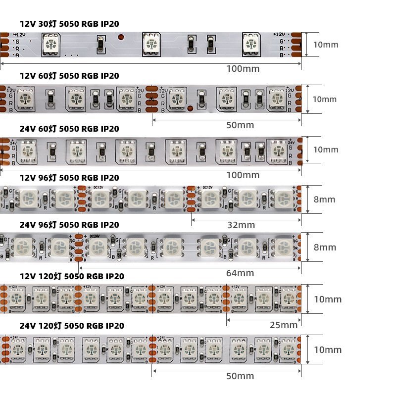 Flexible 5V 12V 24V 5050 RGB LED Strip 10M Outdoor Waterproof Smart Lights with USB Connectivity & App Control IP65 & IP68 Rated