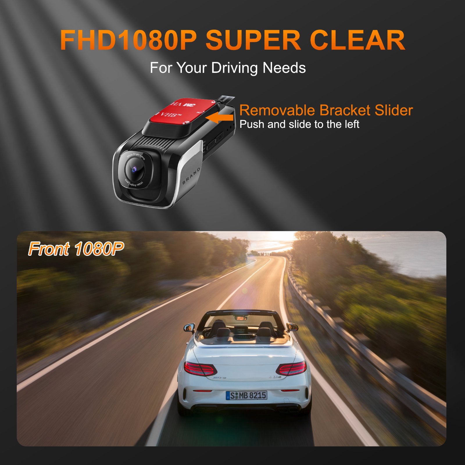 Auto Electronics FHD1080P Resolution Dash Cam WDR Function Hidden Parking Mode Detection Monitoring Dash Camera Recording