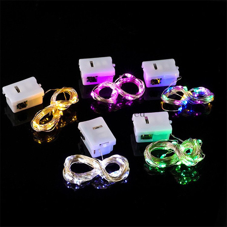 High Quality CR2032 Button Battery Operated Mini Copper Wire LED fairy Silver Starry String Lights for Wedding Party