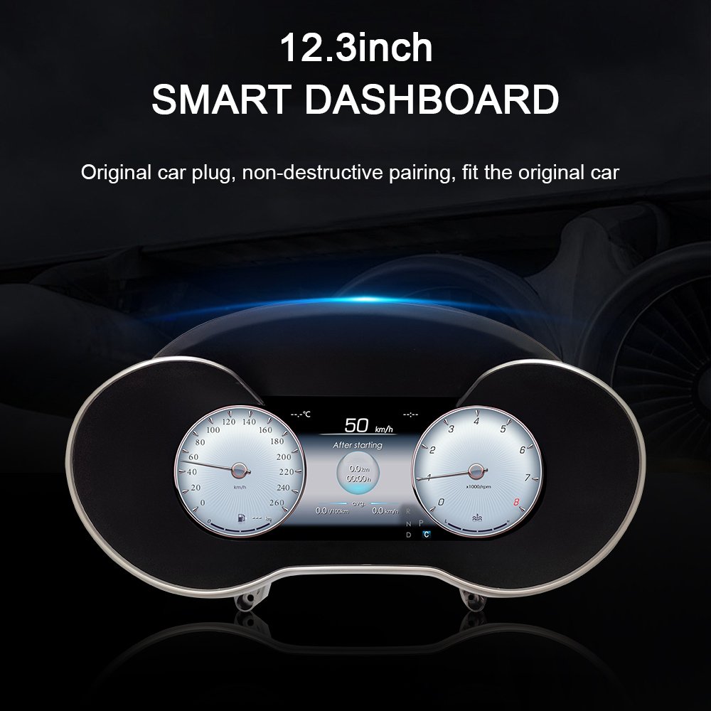 Linux System Digital Cluster LCD Instrument for Mercedes Benz C-Class W205 2015~18 Dashboard Dashboard Speedometer with Carplay