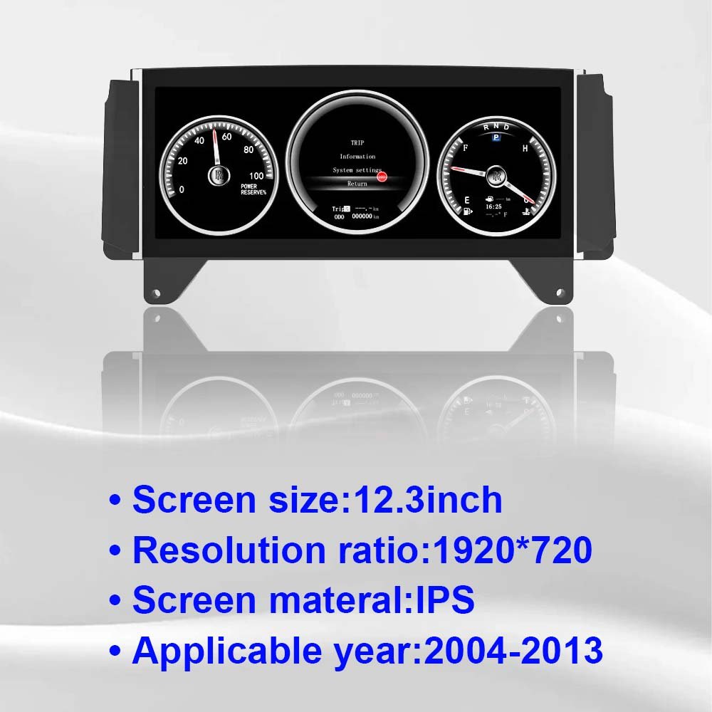 12.3inch Full IPS Screen Car Dashboard Speedometer Oil Gauge Instrument for Rolls-Royce Phantom 2004-2013 LCD Digital Cluster