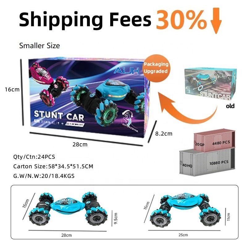AiJH Carro De Juguete Remote Control Toy Rc Auto 3 Colors Gesture Sensing Rc Stunt Car Rotation 360 Remote Control Car