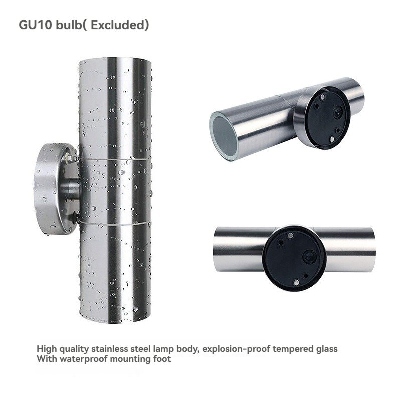 Stainless Steel Modern Facade Lighting Decoration Exterior Wall Mount Led Lights Outdoor Wall Lamps up and Down Wall Light