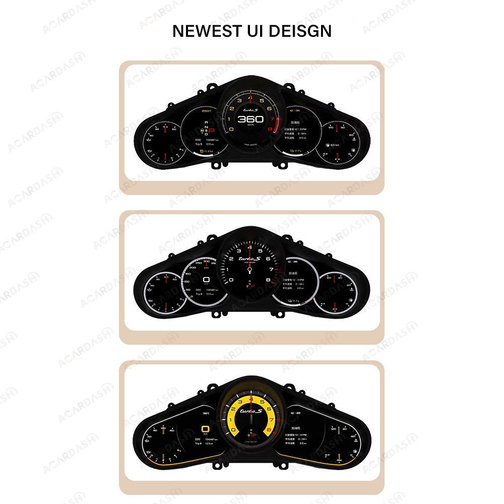 ACARDASH Digital Cluster Virtual Cockpit for Porsche Cayenne Panamera 10-17 Car Multimedia Player Odometer Dashboard Speed Meter