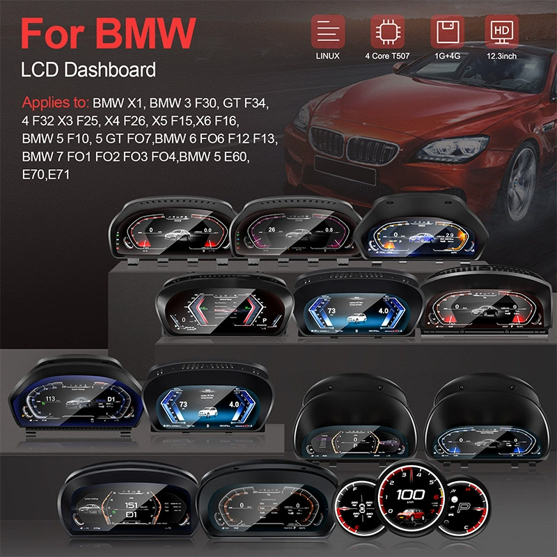 12.3 Inch Digital Instrument Cluster for BMW 2 Series F22 (2013-2022) Car Information Display Speed Meter Digital Speedometer